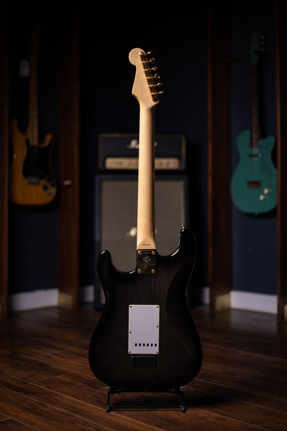 1990's Fender Ventures Model Strat MIJ / Owned by Nokie Edwards Electric Guitar - Black Burst