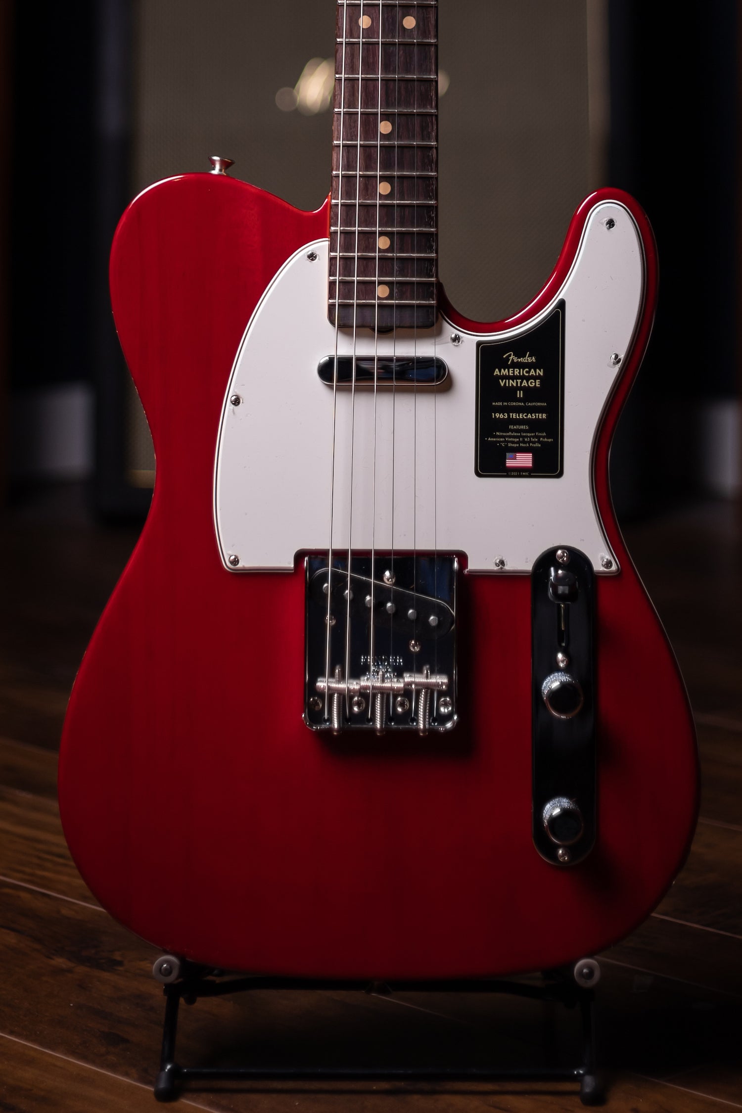 Fender American Vintage II 1963 Telecaster Electric Guitar - Crimson Red Transparent