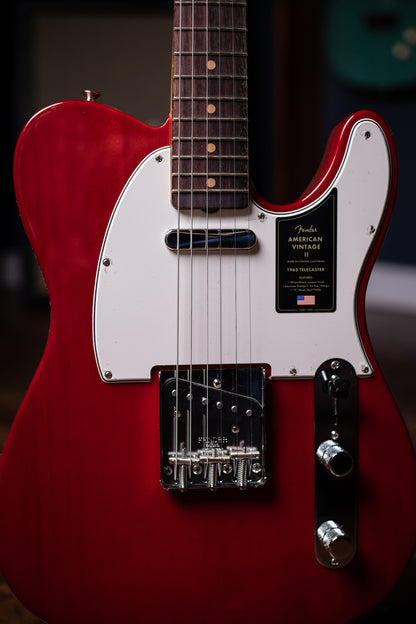 Fender American Vintage II 1963 Telecaster Electric Guitar - Crimson Red Transparent