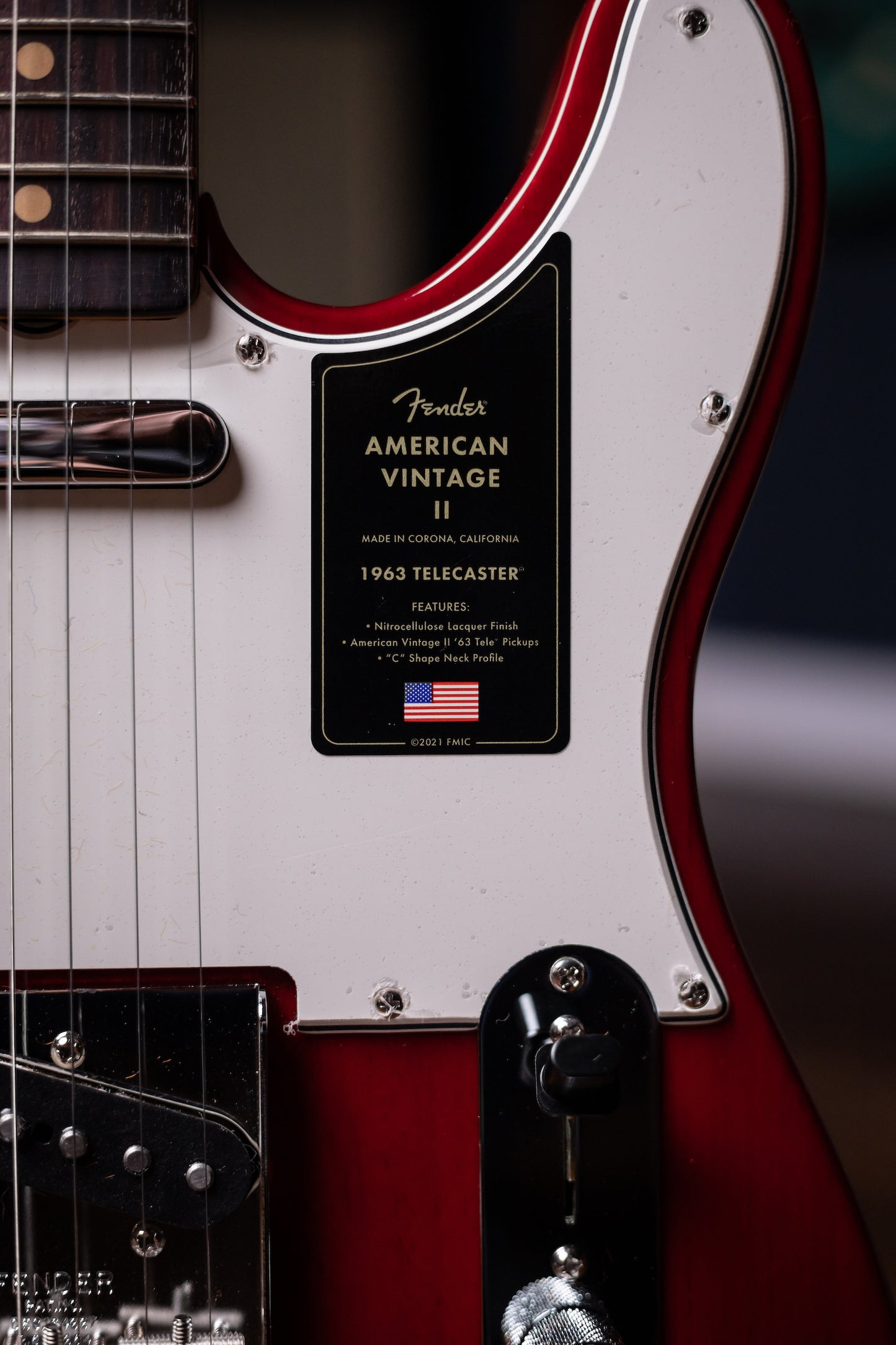 Fender American Vintage II 1963 Telecaster Electric Guitar - Crimson Red Transparent