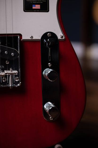 Fender American Vintage II 1963 Telecaster Electric Guitar - Crimson Red Transparent