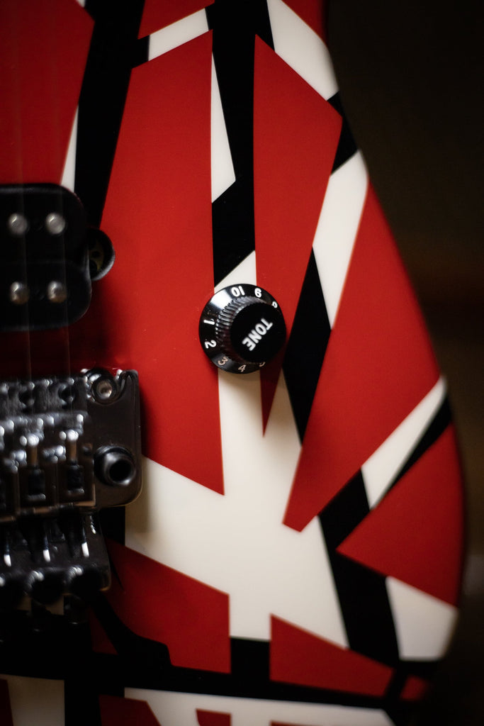 EVH Stripped Series Electric Guitar - Red with Black Stripes