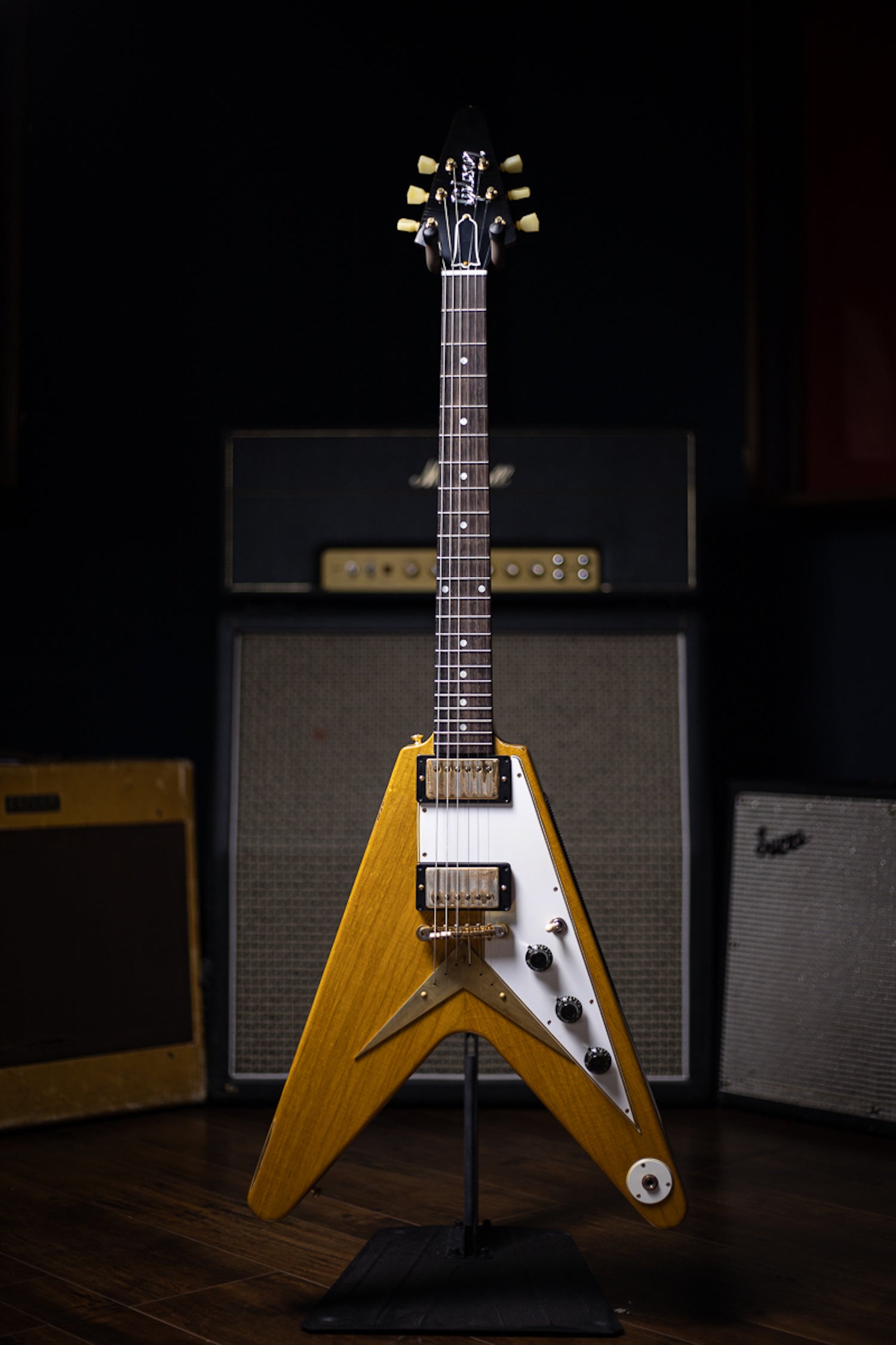 Gibson Custom Shop 58 Korina Flying V Brazilian Rosewood Fingerboard Murphy Lab Light Aged GH Electric Guitar - Natural 81081