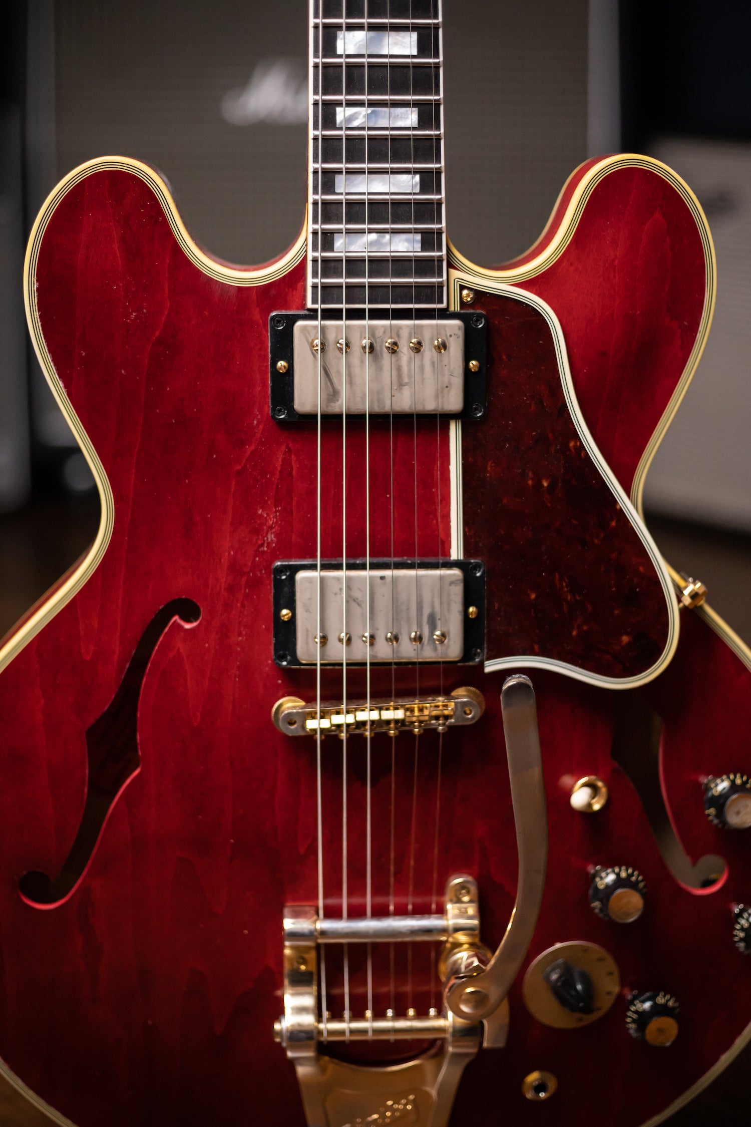 Gibson Custom Shop Murphy Lab 60s ES-355 Noel Gallagher Aged Gold Hardware Electric Guitar - 60s Cherry
