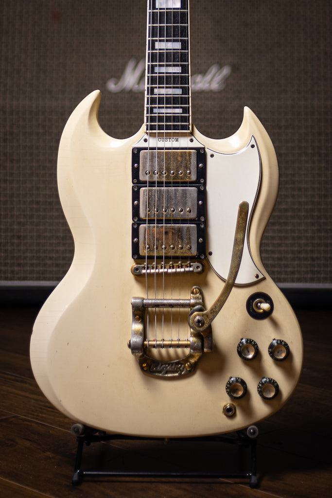 1965 Gibson SG Custom W/ Bigsby Electric Guitar - White