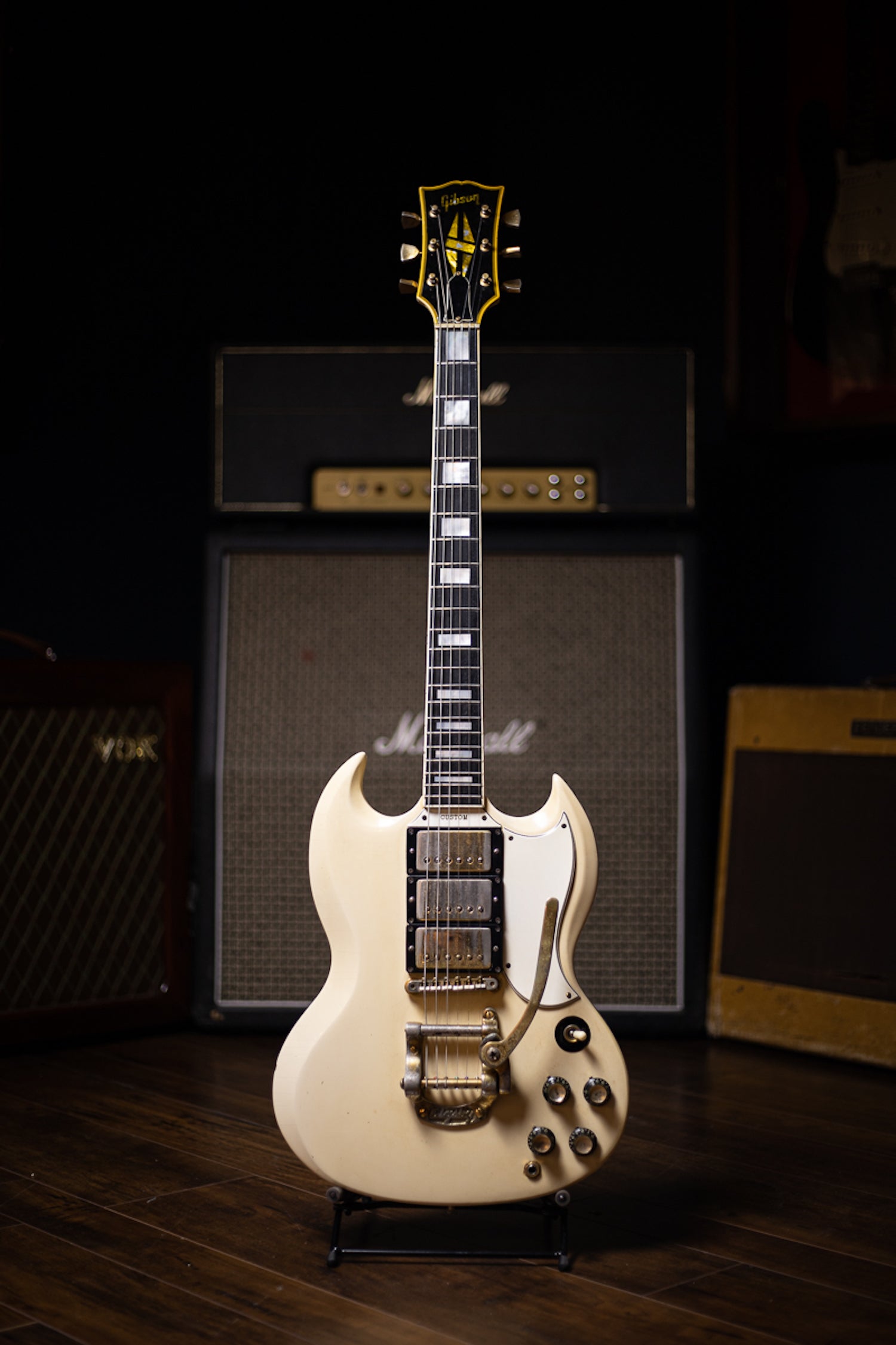 1965 Gibson SG Custom W/ Bigsby Electric Guitar - White