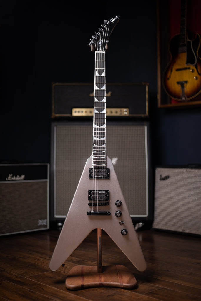 Gibson Dave Mustaine Flying V Electric Guitar - Silver Metallic