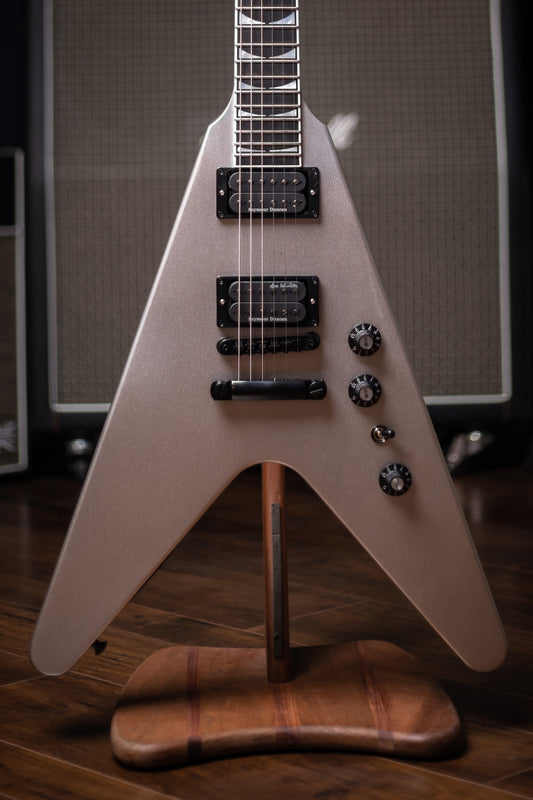 Gibson Dave Mustaine Flying V Electric Guitar - Silver Metallic