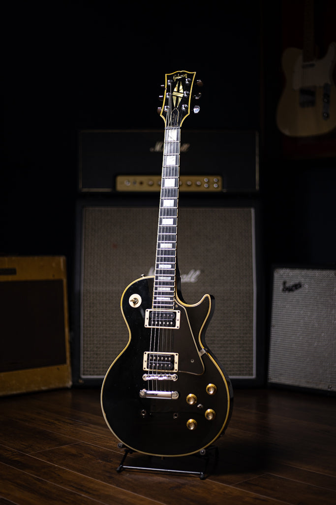 1969 Gibson Les Paul Custom Electric Guitar - Ebony Front