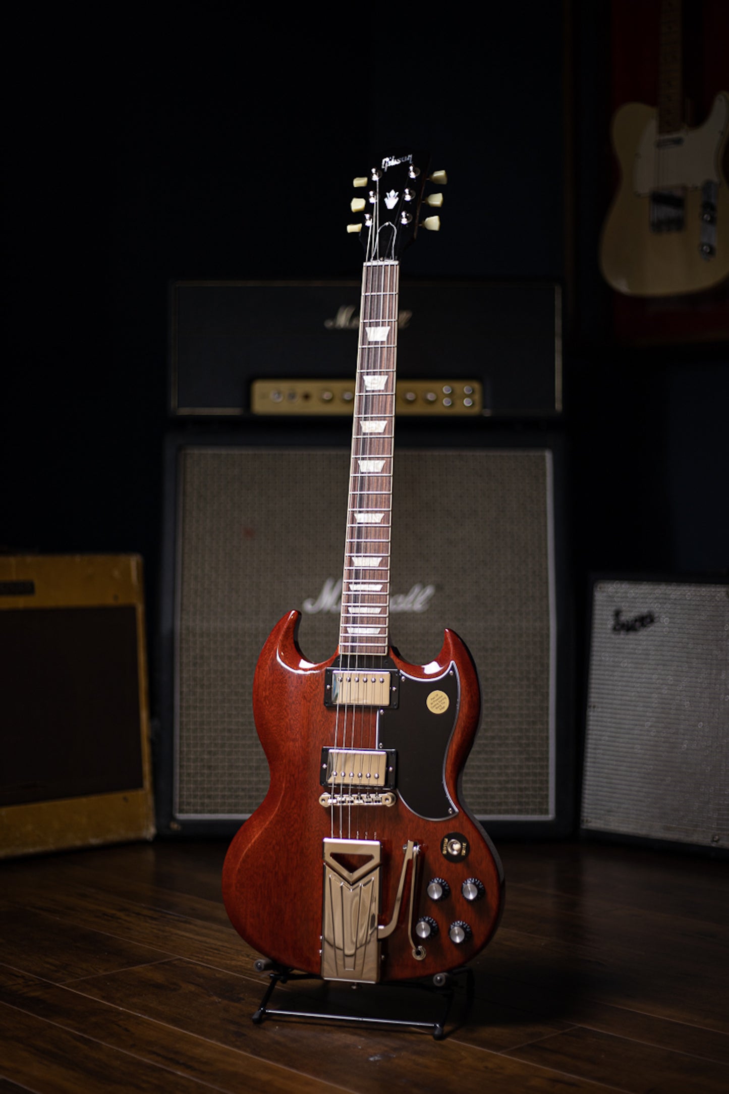 Gibson SG Standard '61 Sideways Vibrola Electric Guitar - Vintage Cherry
