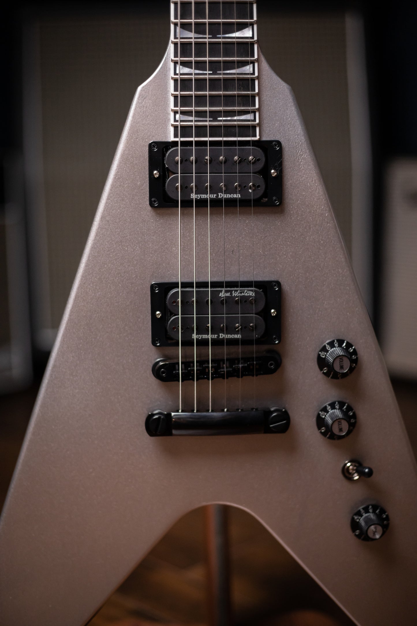 Gibson Dave Mustaine Flying V Electric Guitar - Silver Metallic