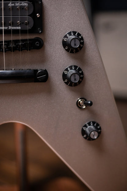 Gibson Dave Mustaine Flying V Electric Guitar - Silver Metallic