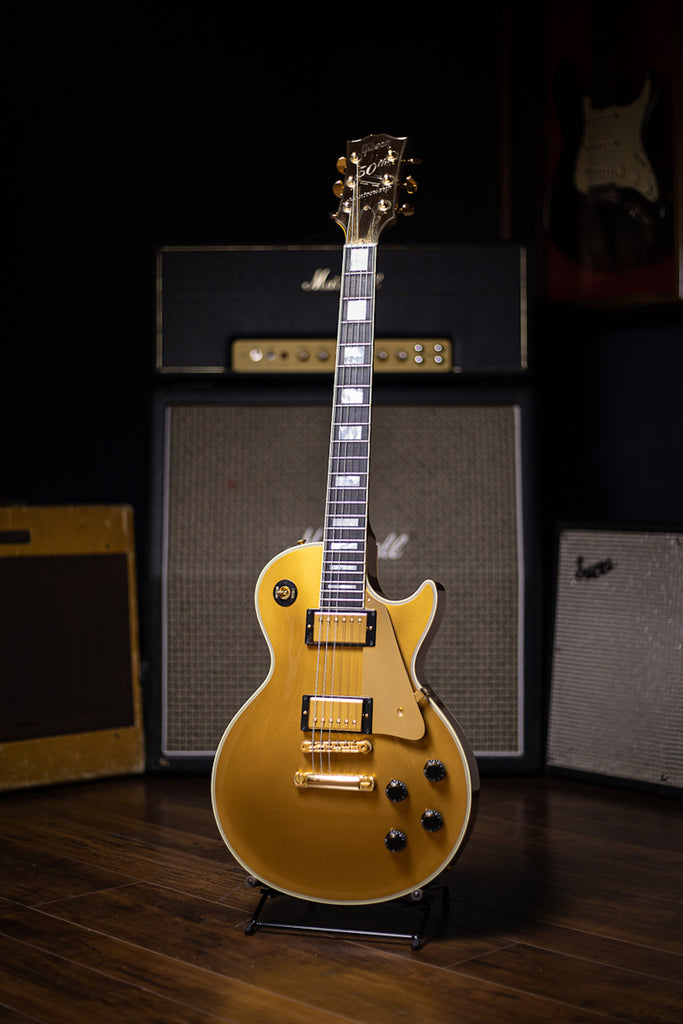 2007 Gibson Custom Shop Les Paul Custom 50th Anniversary Electric Guitar - Gold
