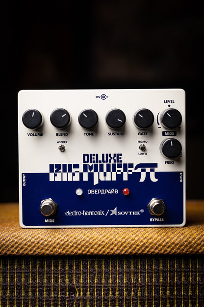 Electro-Harmonix Sovtek Deluxe Big Muff Pi Fuzz Pedal with Mid-Shift
