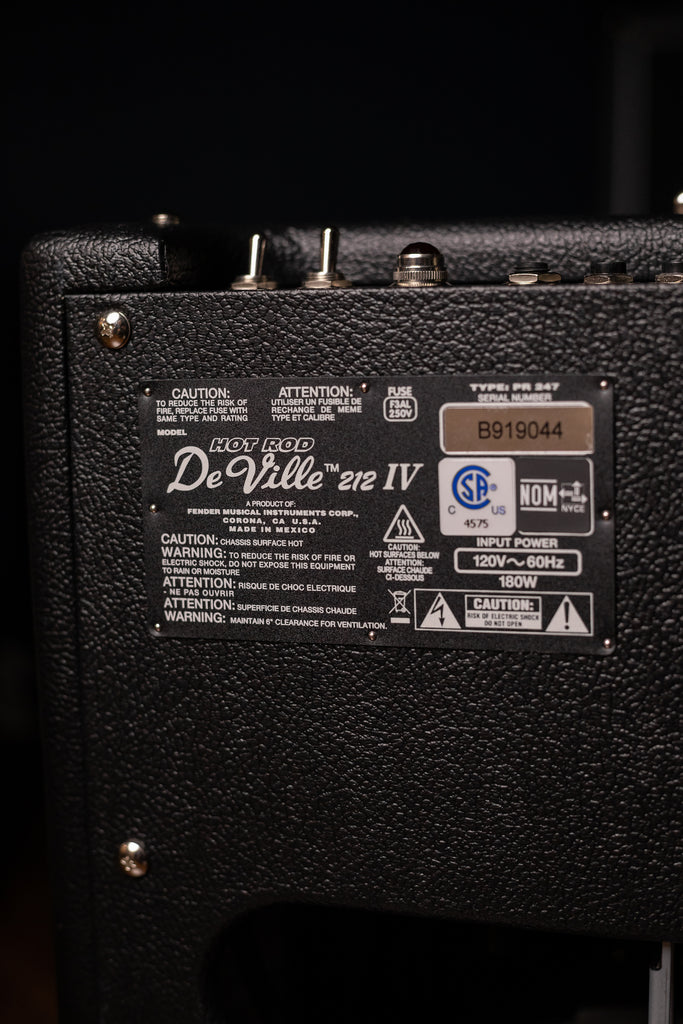 Fender Hot Rod Deville IV Combo Amp - Black