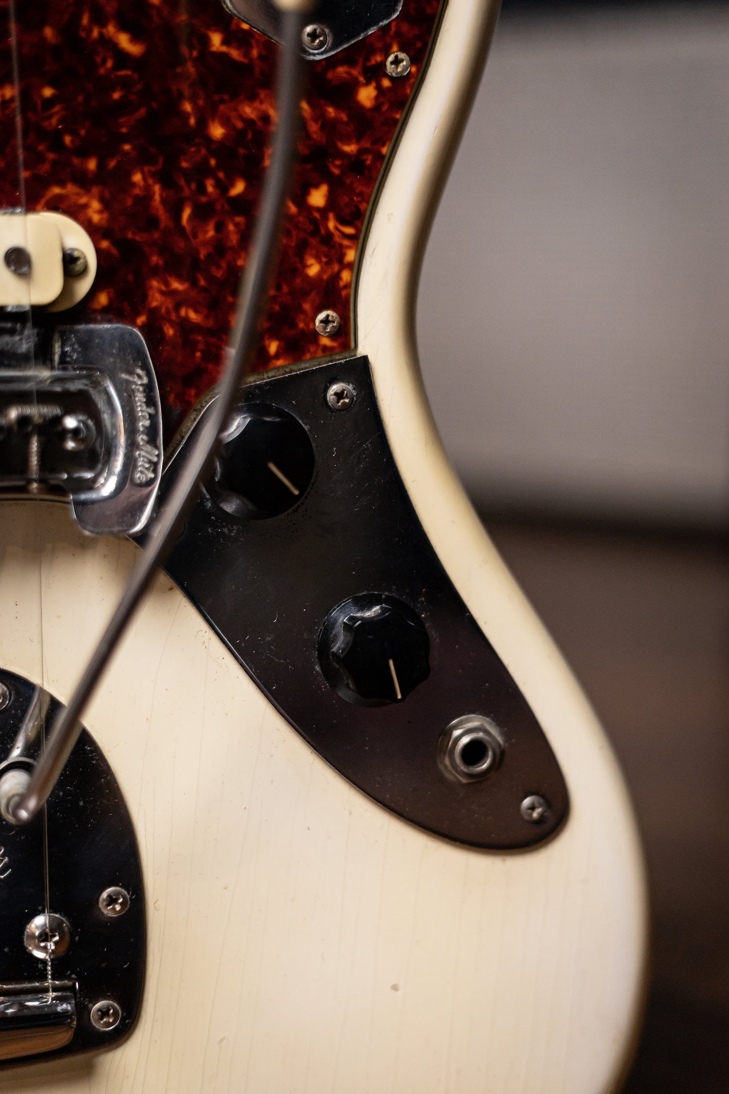1964 Fender Jaguar Electric Guitar - Olympic White with Matching Headstock
