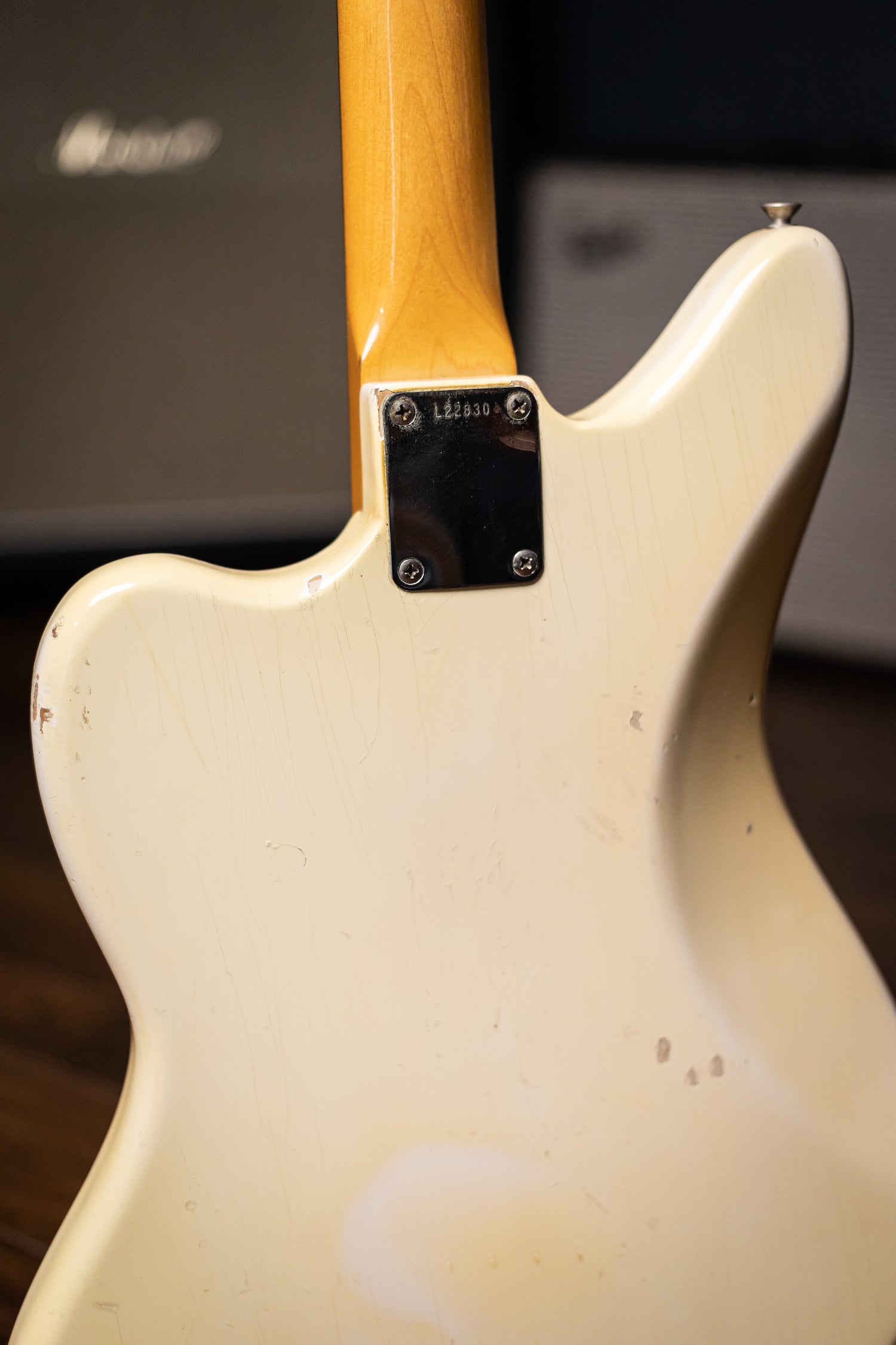 1964 Fender Jaguar Electric Guitar - Olympic White with Matching Headstock