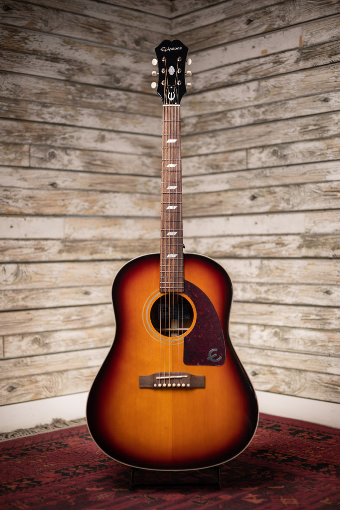 Epiphone Masterbilt Texan Acoustic-Electric Guitar - Faded Cherry Aged