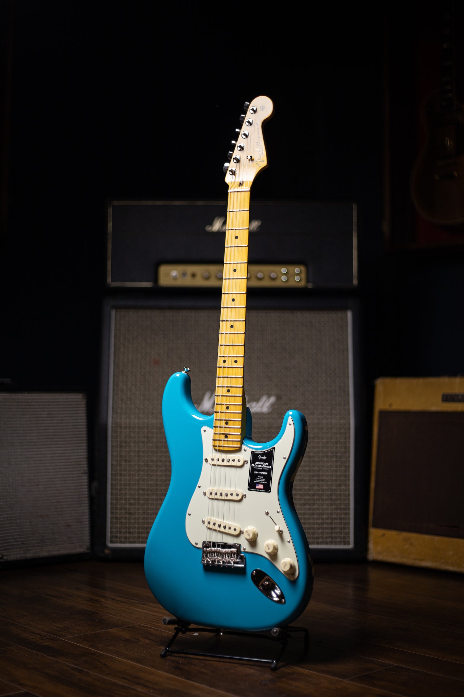 Fender American Professional II Stratocaster Maple Fretboard Electric Guitar - Miami Blue