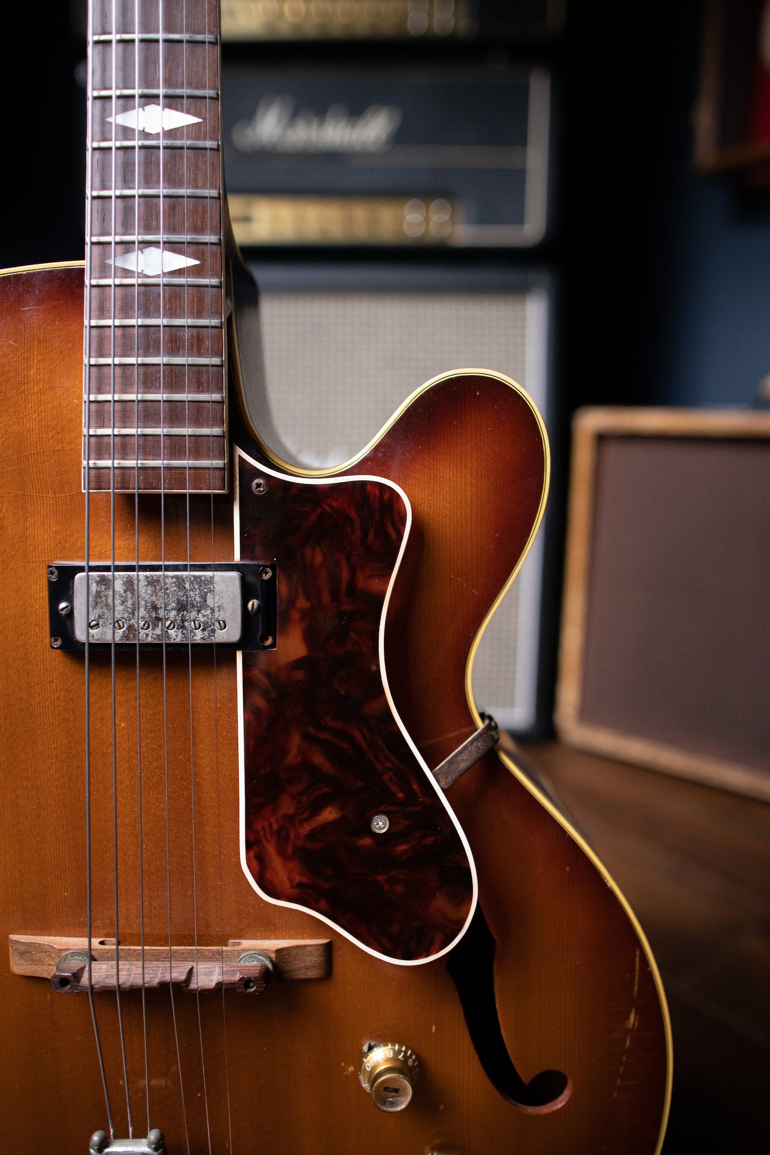 1964 Epiphone Triumph Electric Guitar - Tinted Dark Natural - Walt Grace Vintage