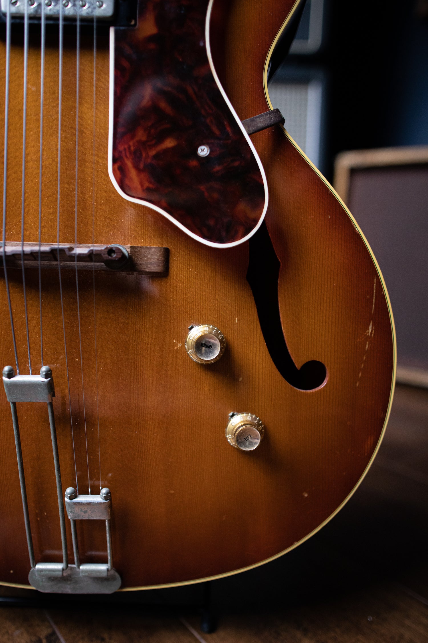 1964 Epiphone Triumph Electric Guitar - Tinted Dark Natural - Walt Grace Vintage