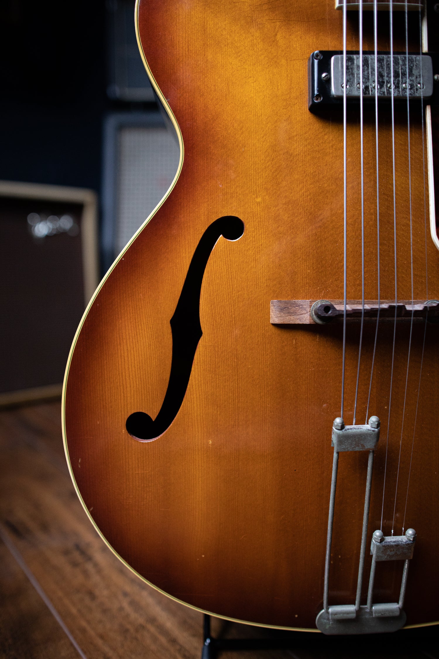 1964 Epiphone Triumph Electric Guitar - Tinted Dark Natural - Walt Grace Vintage