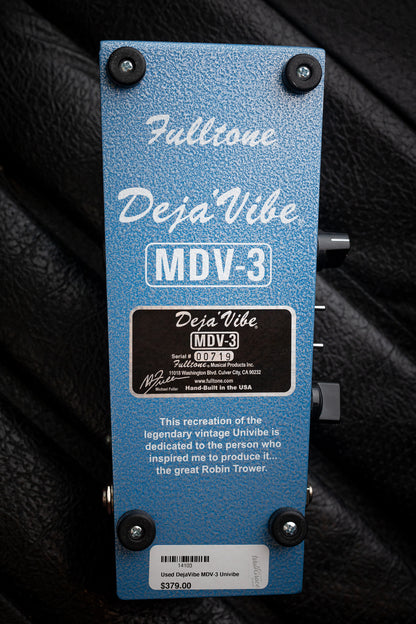 Fulltone Deja Vibe MDV-3 Vintage Rotary Pedal - Walt Grace Vintage