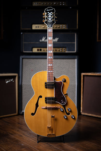 Epiphone Broadway Hollowbody Electric Guitar - Vintage Natural - Walt Grace Vintage