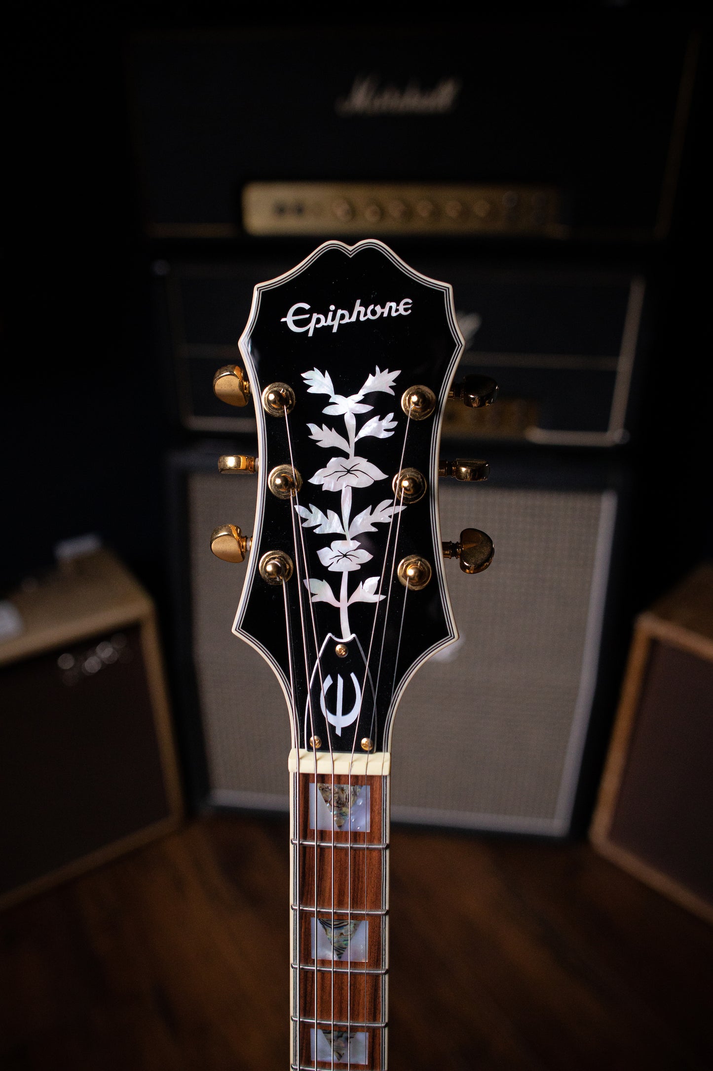 Epiphone Broadway Hollowbody Electric Guitar - Vintage Natural - Walt Grace Vintage