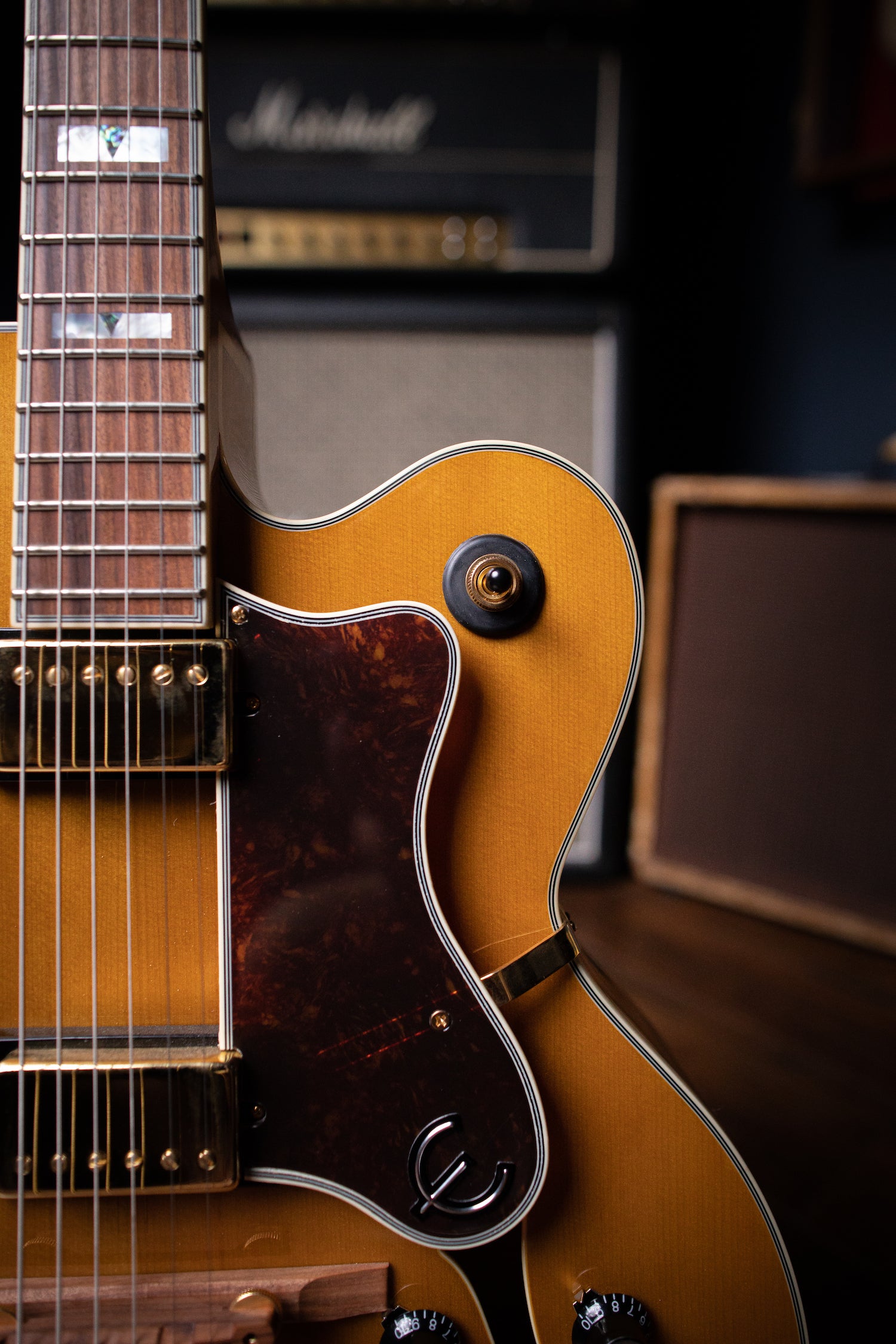 Epiphone Broadway Hollowbody Electric Guitar - Vintage Natural - Walt Grace Vintage