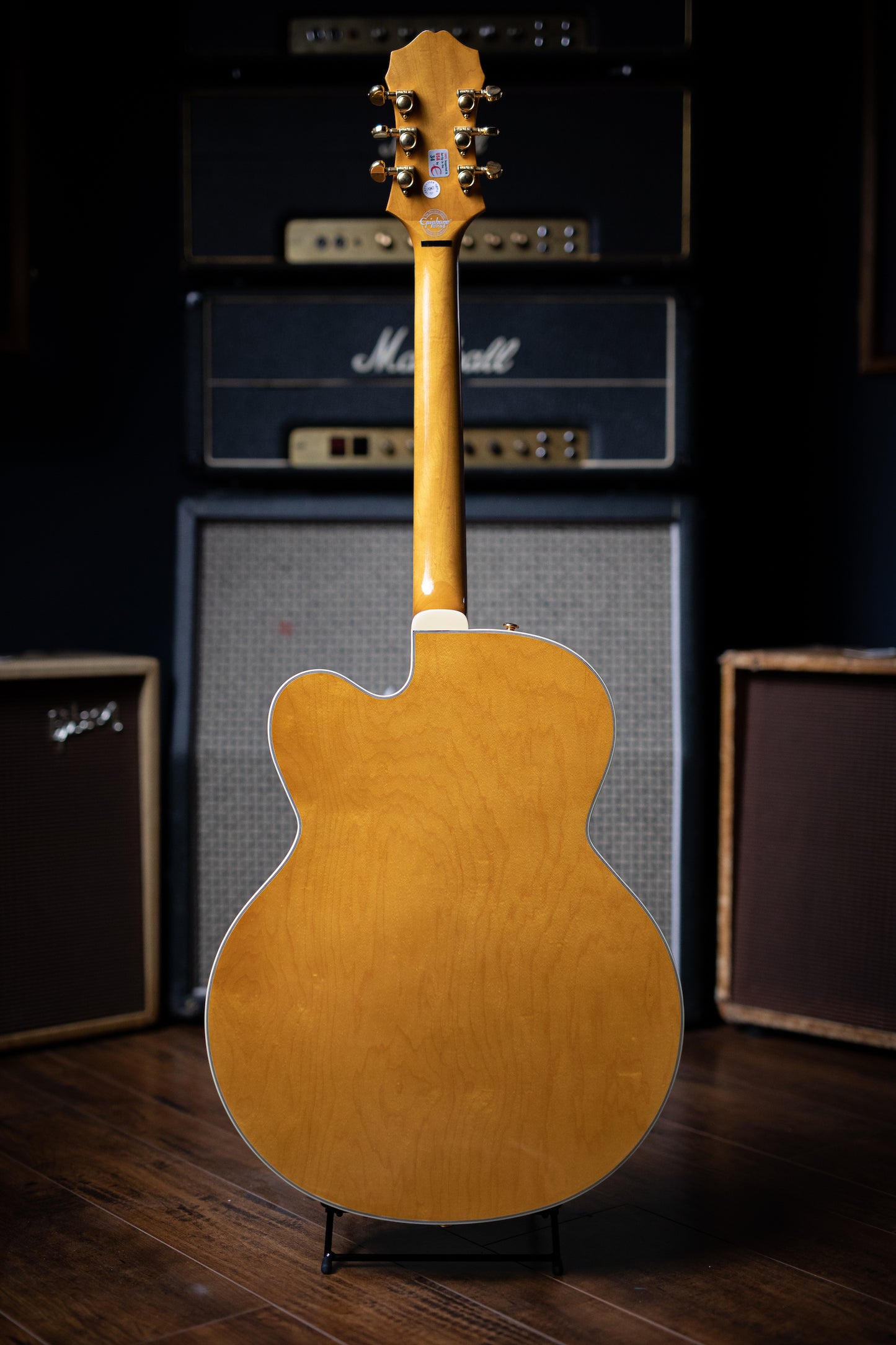 Epiphone Broadway Hollowbody Electric Guitar - Vintage Natural - Walt Grace Vintage