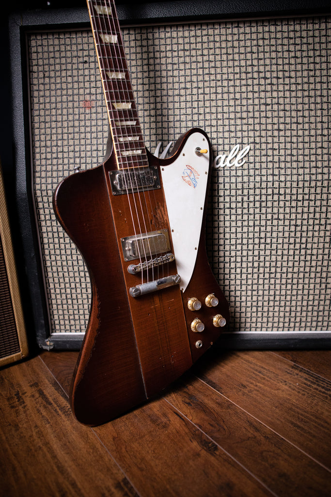 2009 Gibson Custom Shop Signature Johnny Winter '63 Firebird V Aged Electric Guitar - Vintage Sunburst - Walt Grace Vintage