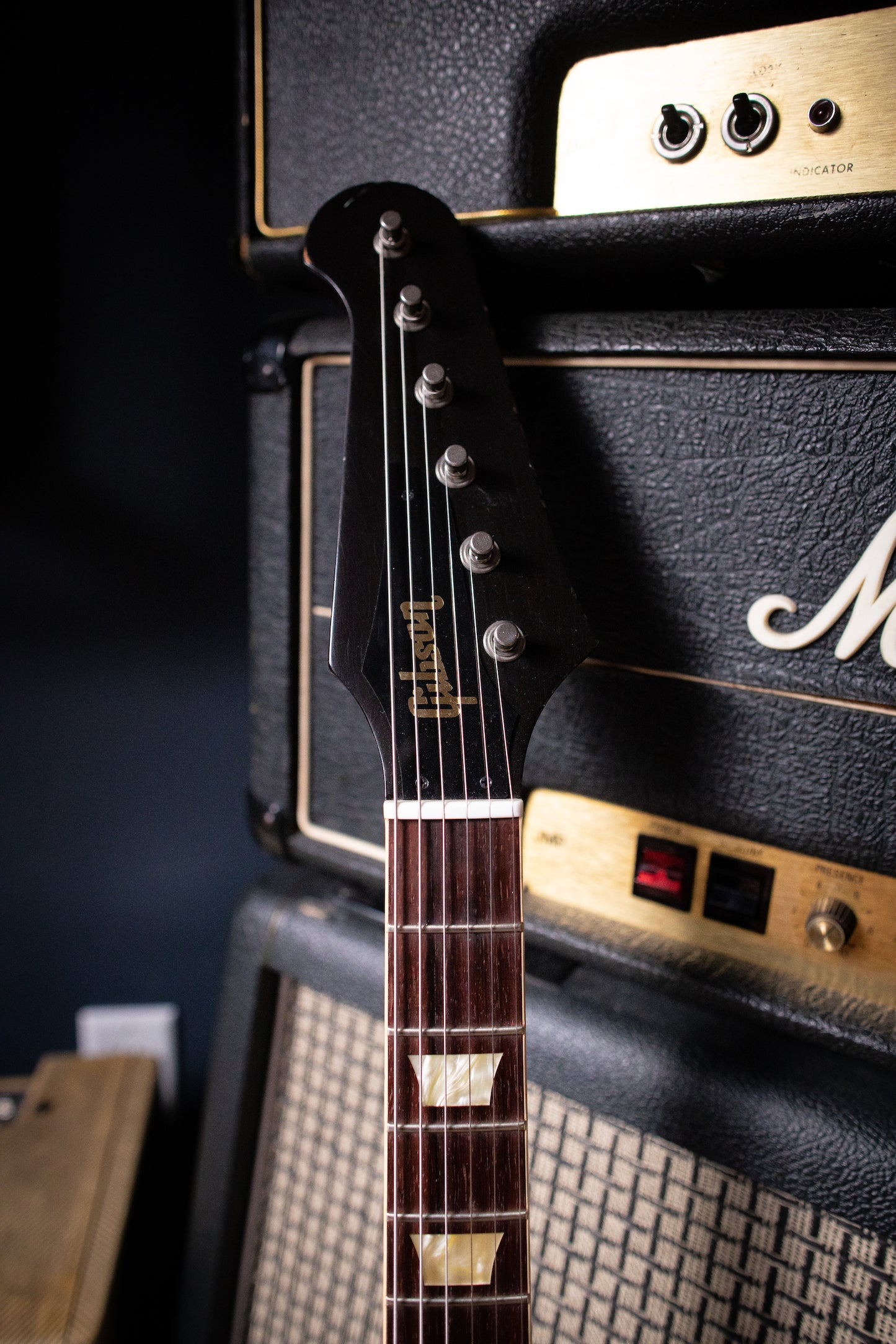 2009 Gibson Custom Shop Signature Johnny Winter '63 Firebird V Aged Electric Guitar - Vintage Sunburst - Walt Grace Vintage