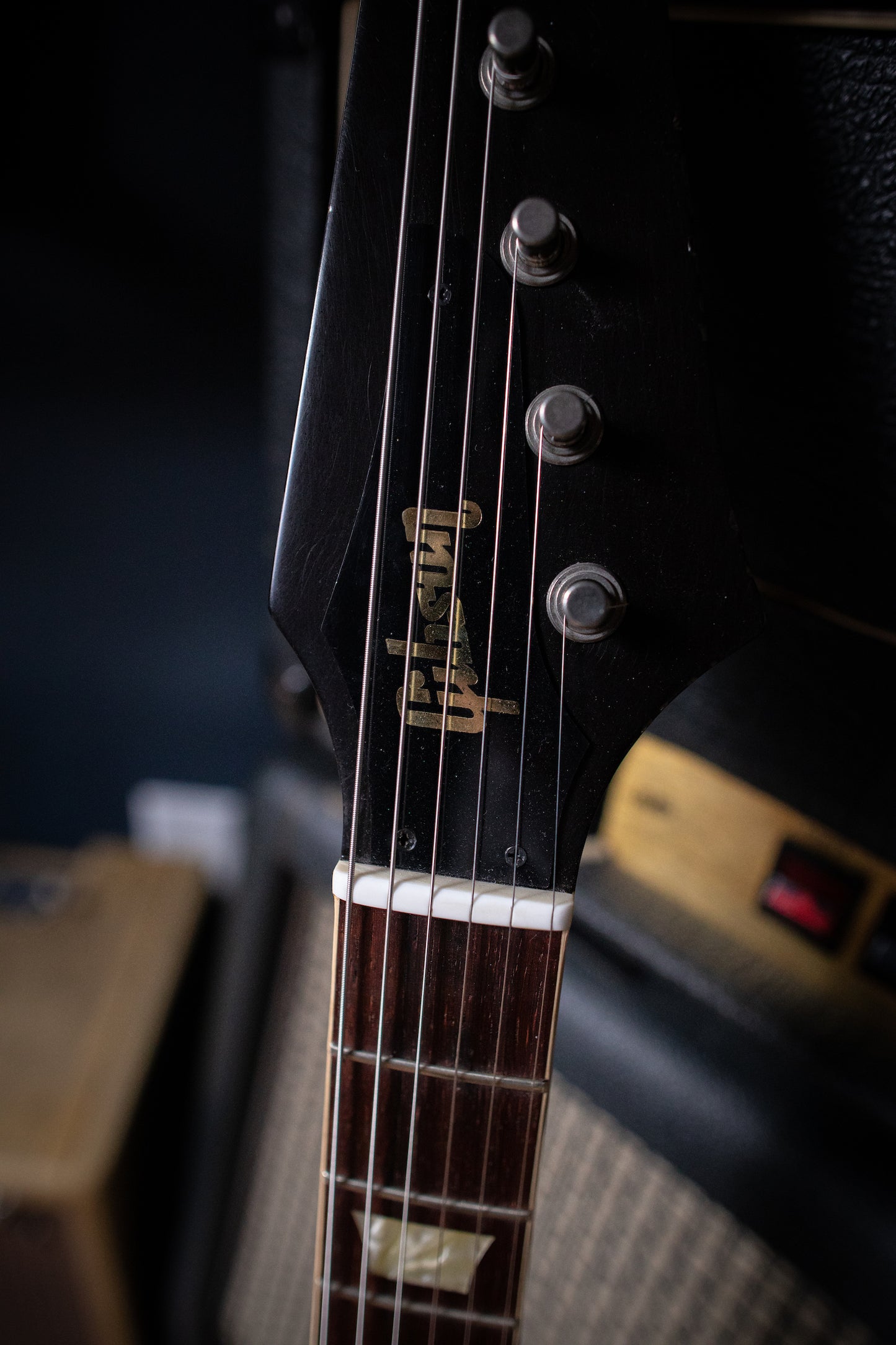 2009 Gibson Custom Shop Signature Johnny Winter '63 Firebird V Aged Electric Guitar - Vintage Sunburst - Walt Grace Vintage