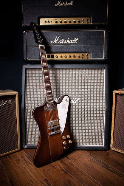 2009 Gibson Custom Shop Signature Johnny Winter '63 Firebird V Aged Electric Guitar - Vintage Sunburst - Walt Grace Vintage