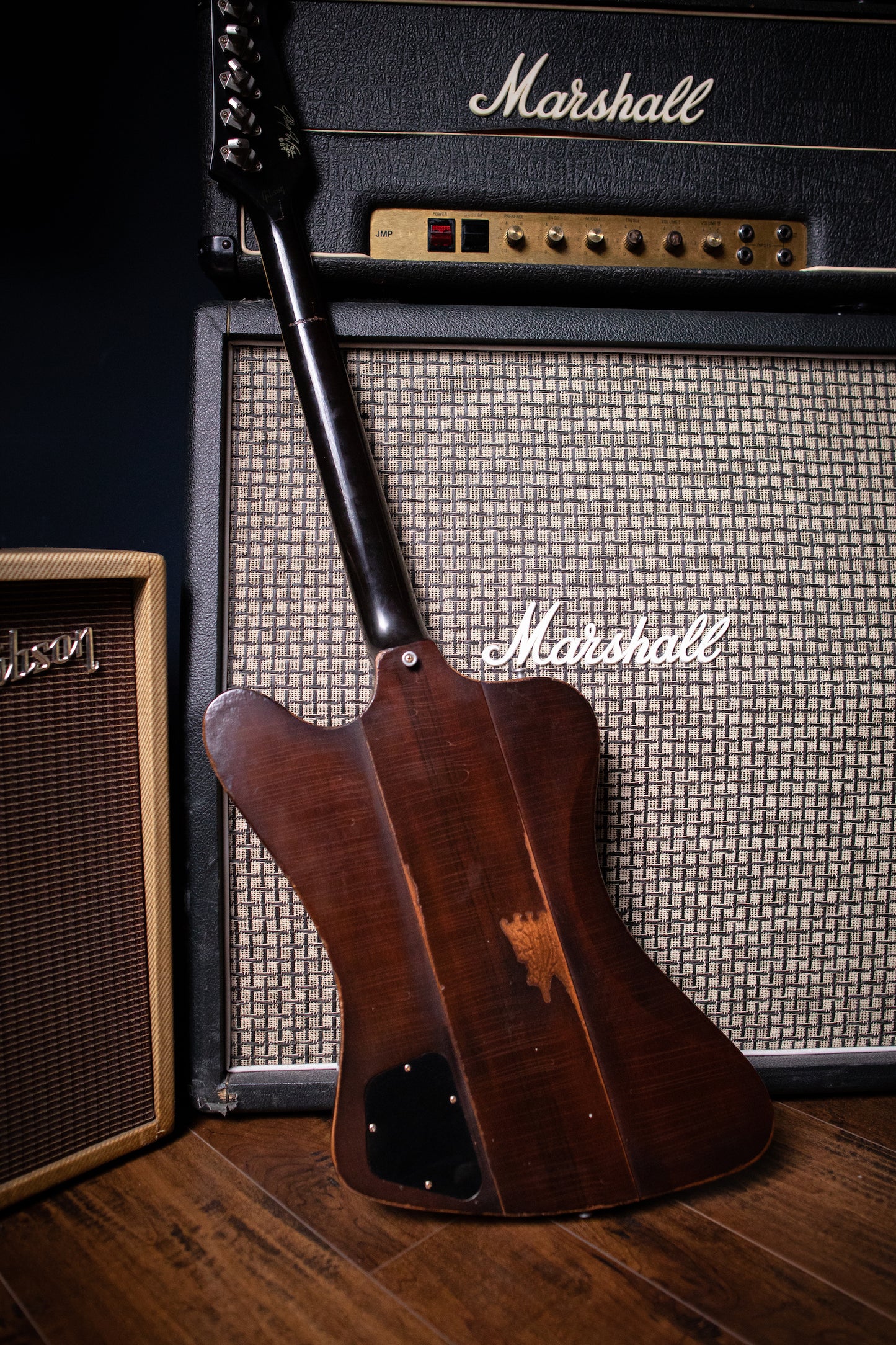 2009 Gibson Custom Shop Signature Johnny Winter '63 Firebird V Aged Electric Guitar - Vintage Sunburst - Walt Grace Vintage