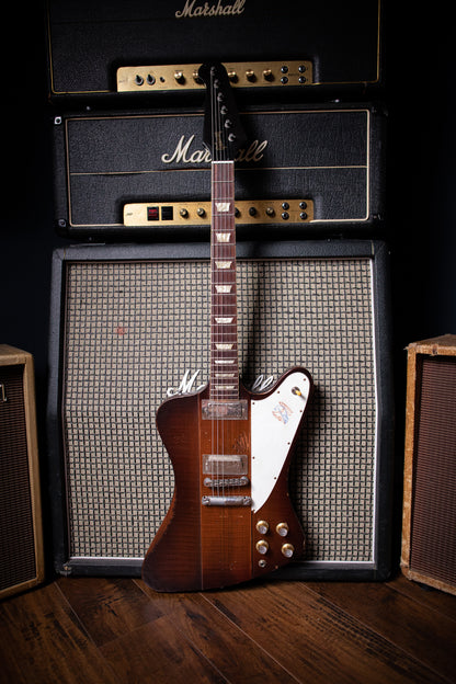 2009 Gibson Custom Shop Signature Johnny Winter '63 Firebird V Aged Electric Guitar - Vintage Sunburst - Walt Grace Vintage
