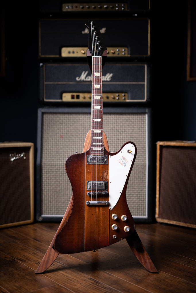 2009 Gibson Custom Shop Signature Johnny Winter '63 Firebird V Aged Electric Guitar - Vintage Sunburst - Walt Grace Vintage