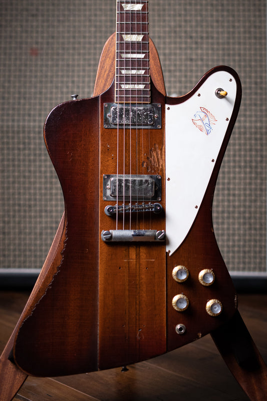 2009 Gibson Custom Shop Signature Johnny Winter '63 Firebird V Aged Electric Guitar - Vintage Sunburst - Walt Grace Vintage