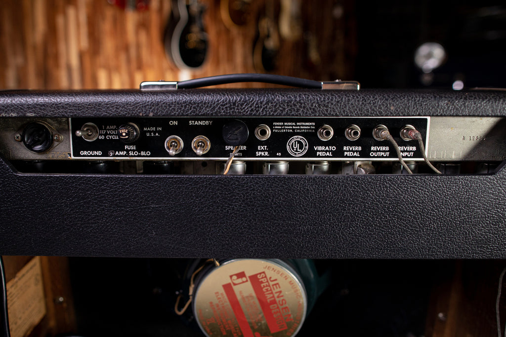 1965 Fender Deluxe Reverb Combo Amp - Black - Walt Grace Vintage