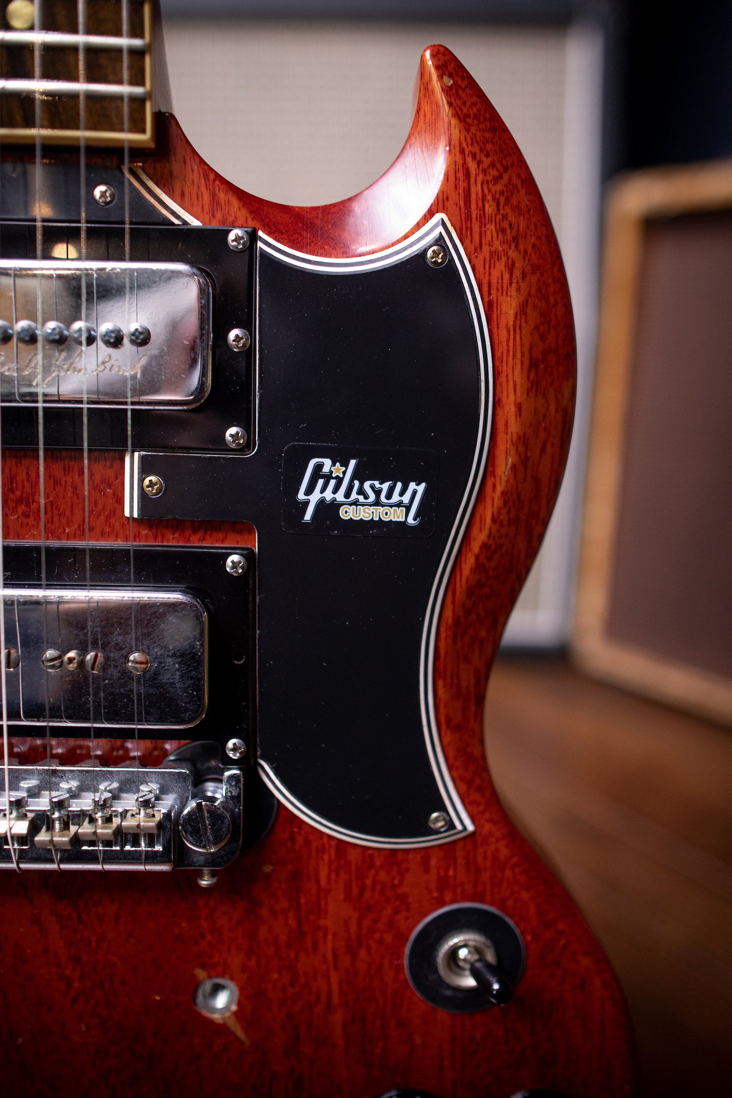 Gibson Tony Iommi "Monkey" 1964 SG Special Replica Right Handed Electric Guitar - Aged Cherry - Walt Grace Vintage