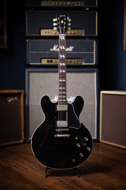 2016 Gibson Custom Shop '63 ES-335 CME Limited Electric Guitar - Aged Ebony - Walt Grace Vintage