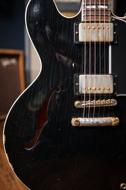 2016 Gibson Custom Shop '63 ES-335 CME Limited Electric Guitar - Aged Ebony - Walt Grace Vintage