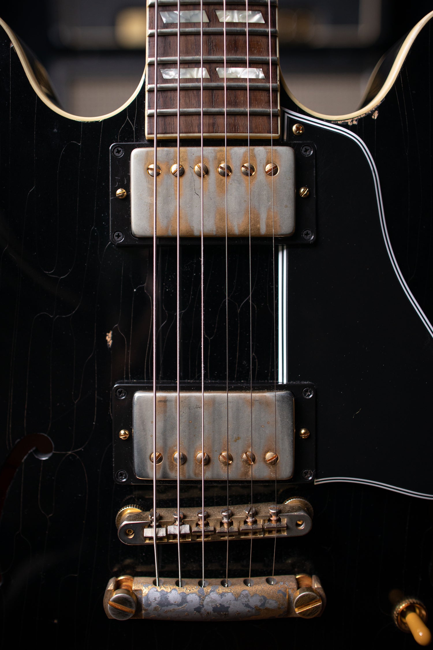 2016 Gibson Custom Shop '63 ES-335 CME Limited Electric Guitar - Aged Ebony - Walt Grace Vintage
