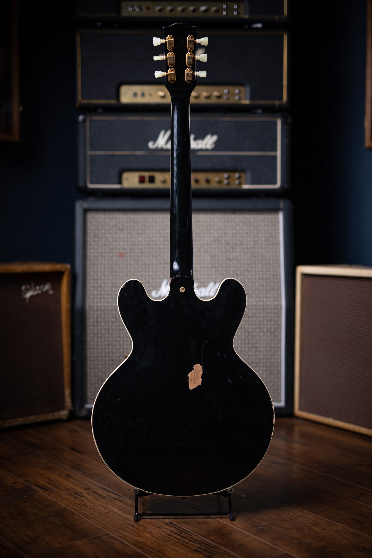 2016 Gibson Custom Shop '63 ES-335 CME Limited Electric Guitar - Aged Ebony - Walt Grace Vintage