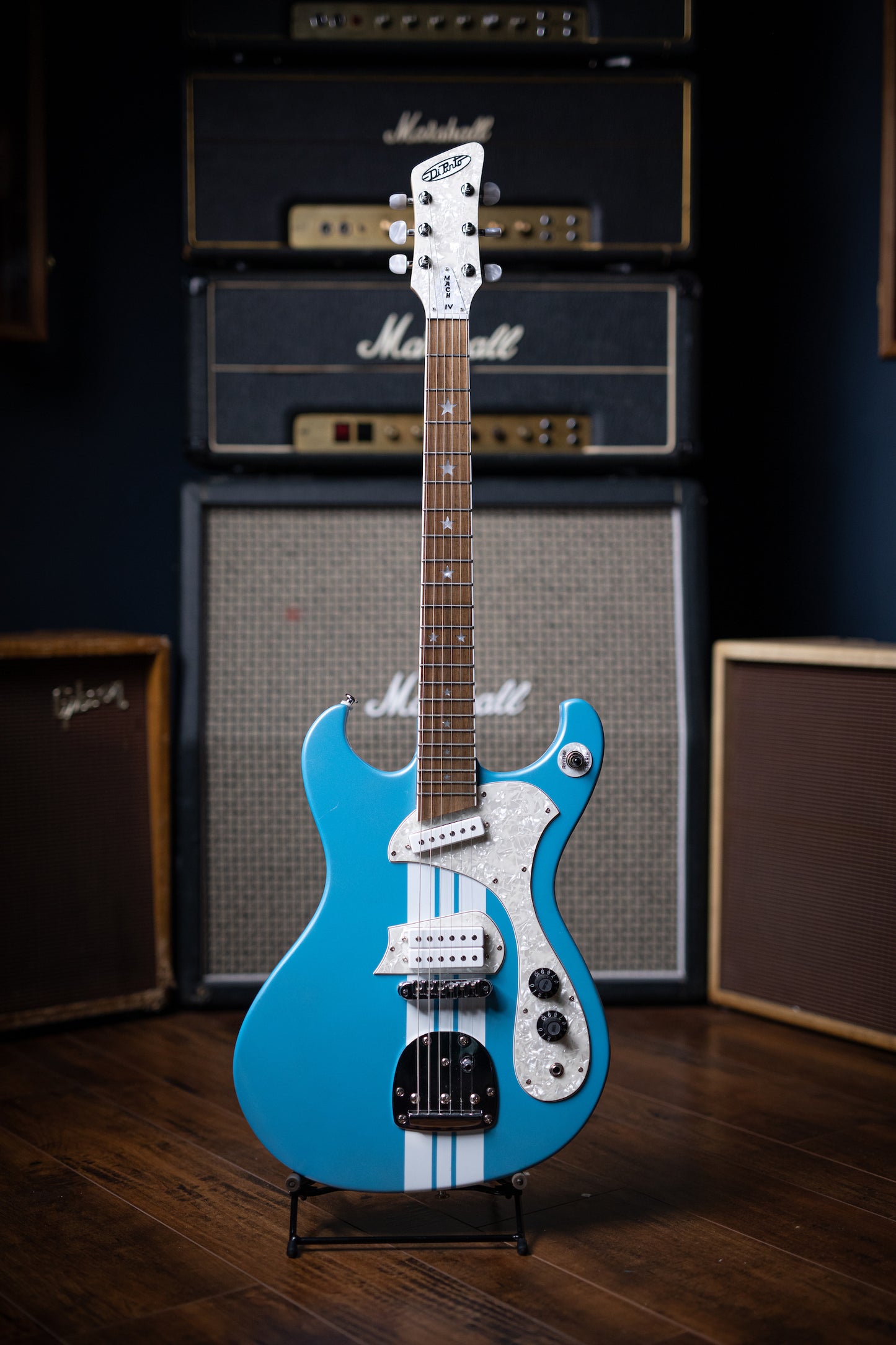 2012 Di Pinto Mach IV Electric Guitar - Sonic Blue - Walt Grace Vintage