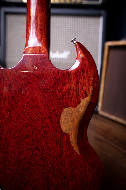Gibson Tony Iommi "Monkey" 1964 SG Special Replica Right Handed Electric Guitar - Aged Cherry - Walt Grace Vintage