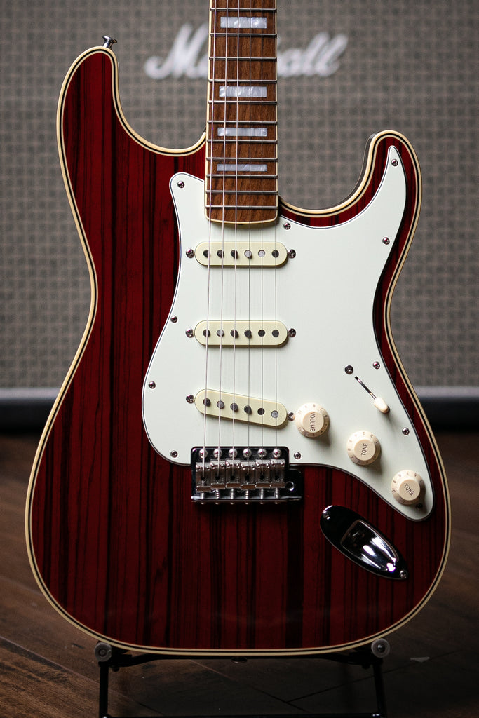 2004 Fender ’68 RI MIJ Zebrawood Stratocaster Electric Guitar - Translucent Red - Walt Grace Vintage