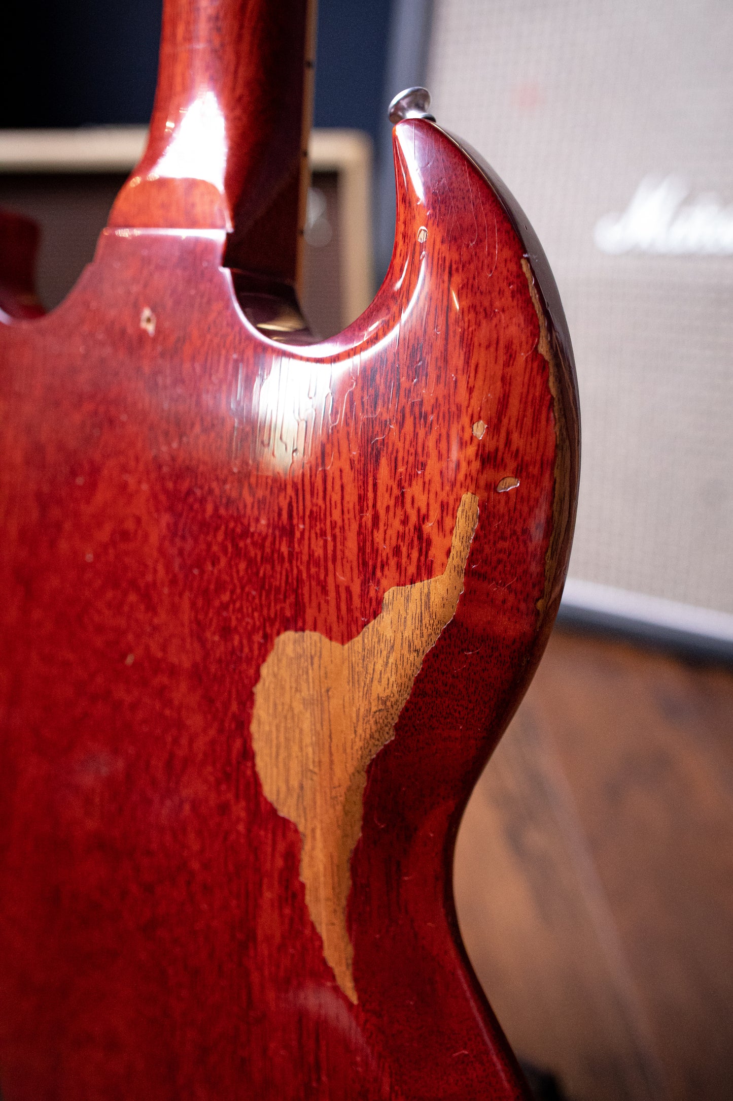 Gibson Tony Iommi "Monkey" 1964 SG Special Replica Right Handed Electric Guitar - Aged Cherry - Walt Grace Vintage