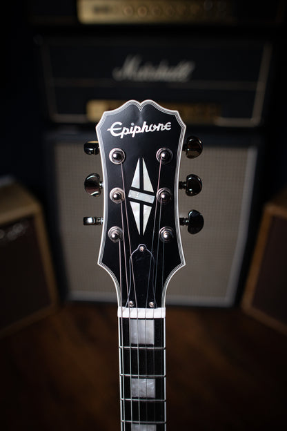 Epiphone Jared James Nichols "Old Glory" Les Paul Custom Electric Guitar - Ebony - Walt Grace Vintage